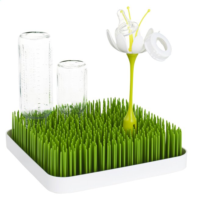 Séchoir à Biberons Vertical - Capacité 12 Bouteilles - Égouttoir Avec Bac Récupérateur D'eau - Gris - 7