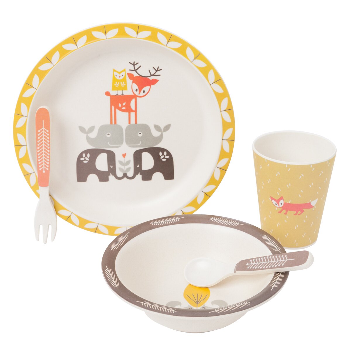 Fresk Coffret Repas Bambou Animaux De La Foret Coffret Repas Fresk Sur Kadolog