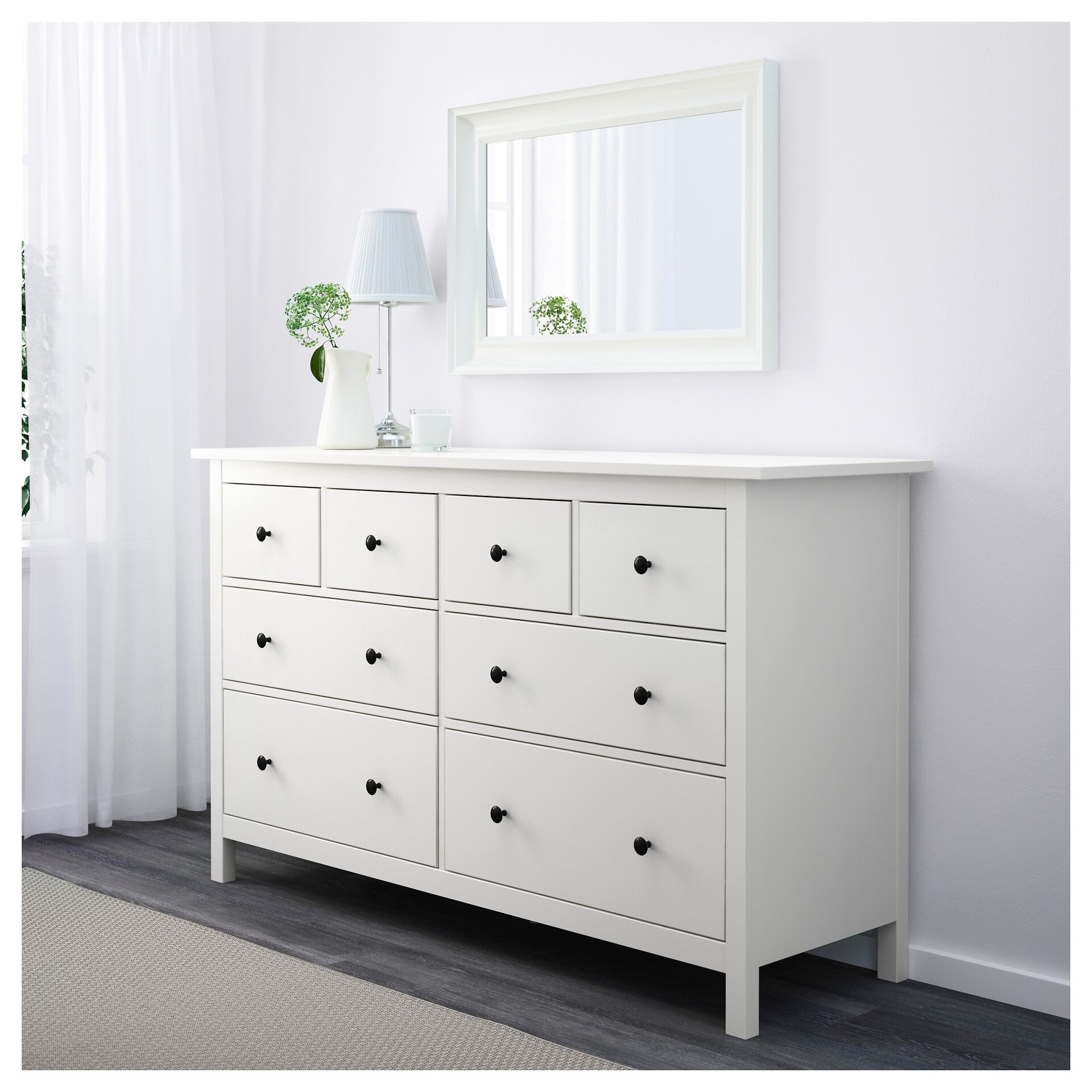 HEMNES Commode 8 tiroirs blanc IKEA Kadolog