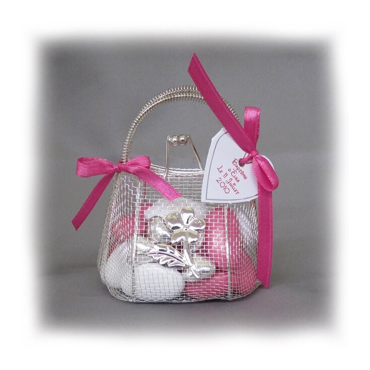 Download Reservez Le Cadeau Dragees Bapteme Mini Sac A Main A Dragees Fer Forge Fleurs De Drag Kadolog