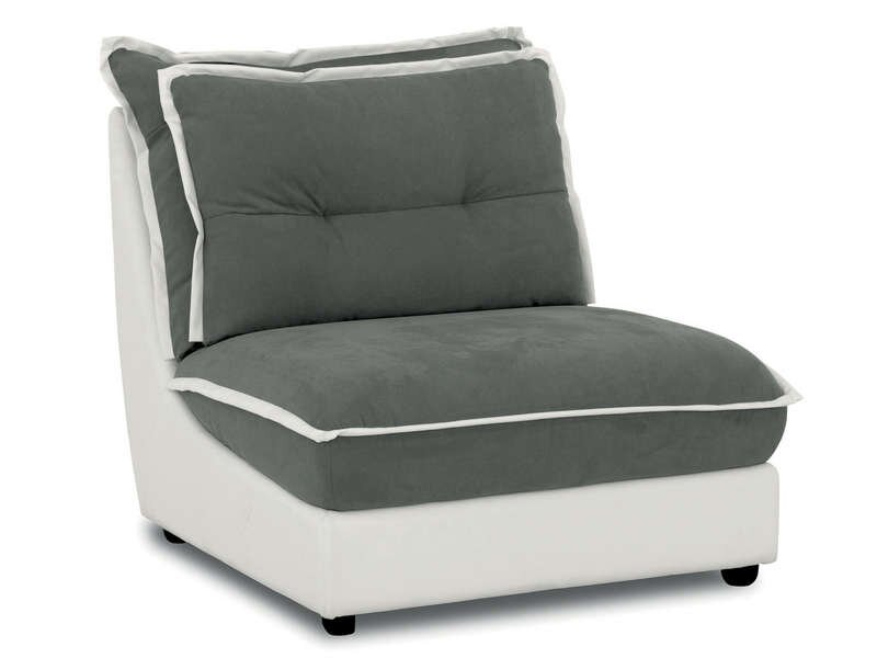 Chauffeuse Glasgow Coloris Grisblanc Vente De Fauteuil