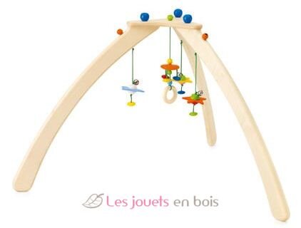 Arche D'éveil Bébé En Bois – 4 Pièces, Jouets Suspendus Pour Landau Ou Tapis