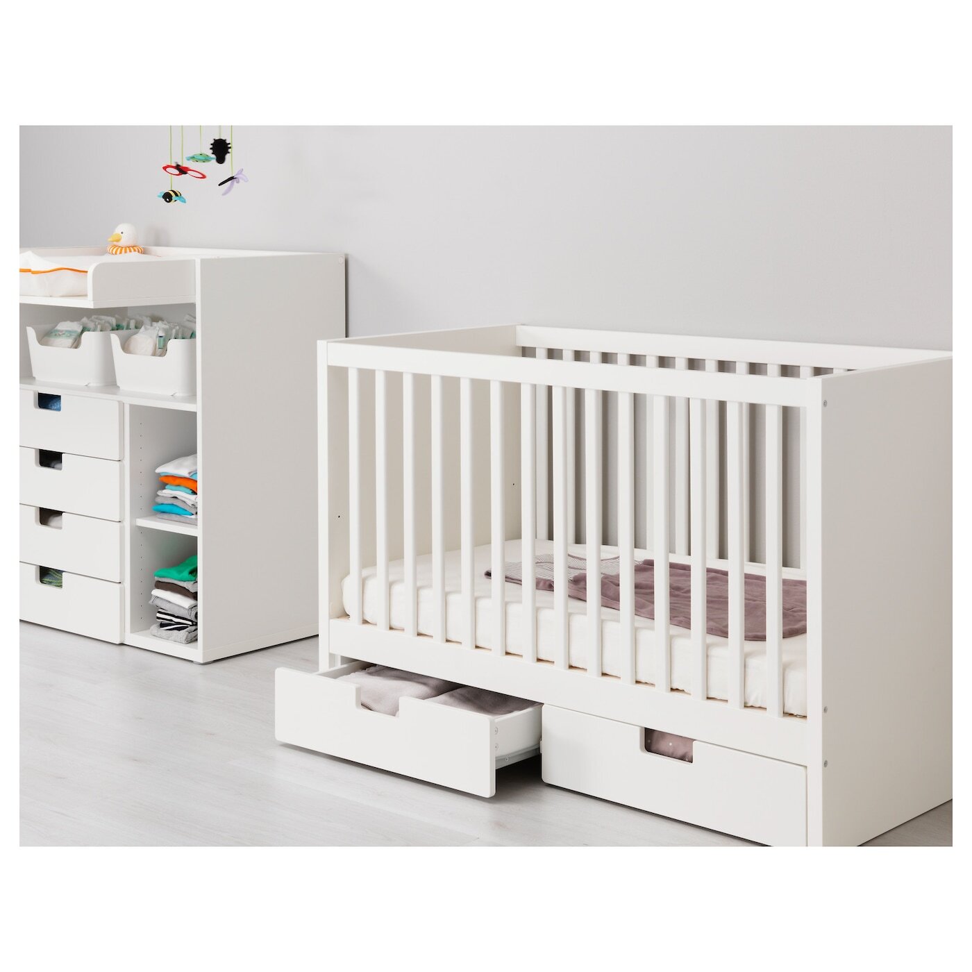 Stuva Stuva Malad Lit Bebe A Tiroirs Blanc Ikea Kadolog