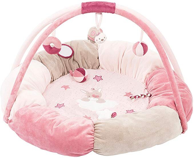 Reservez Le Cadeau Nattou Tapis D Eveil Pour Bebe Fille Rond 90 Cm Nina Jade Et Lili A Kadolog