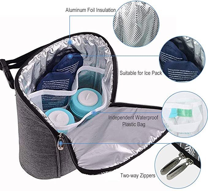 Lekebaby Sac Isotherme Bebe Porte Biberon Isotherme Souple Sac De Bouteille Kadolog