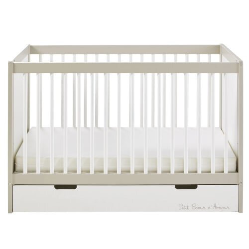 Lit Bebe A Barreaux 60x1 Blanc Et Taupe Bulle Maisons Du Monde Kadolog Lit Bebe A Barreaux 60x1 Blanc Et Taupe Bulle Maisons Du Monde Kadolog