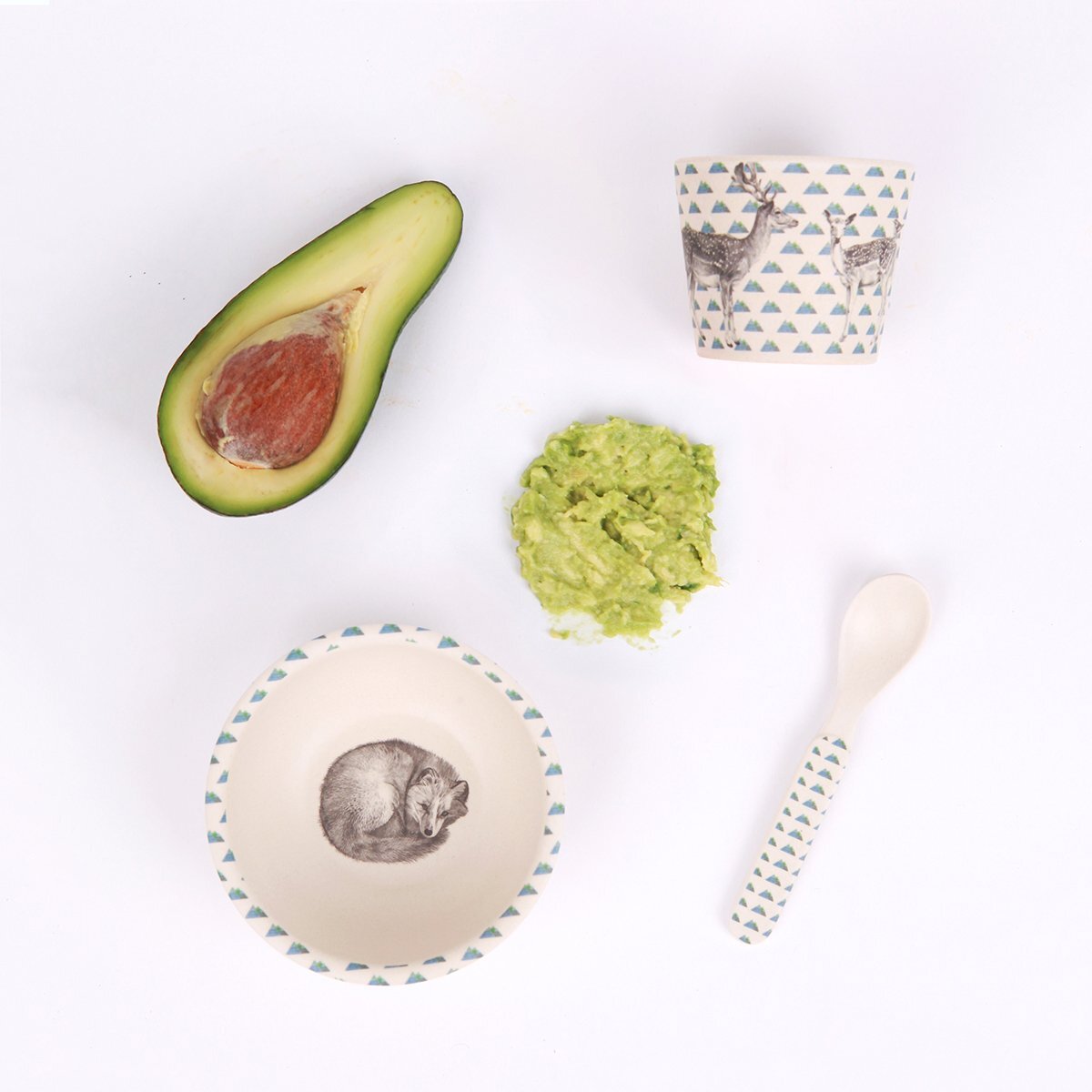 Purchase Wishlist Item Coffret Repas Bebe Avec Ventouse Fox Nature Kadolog