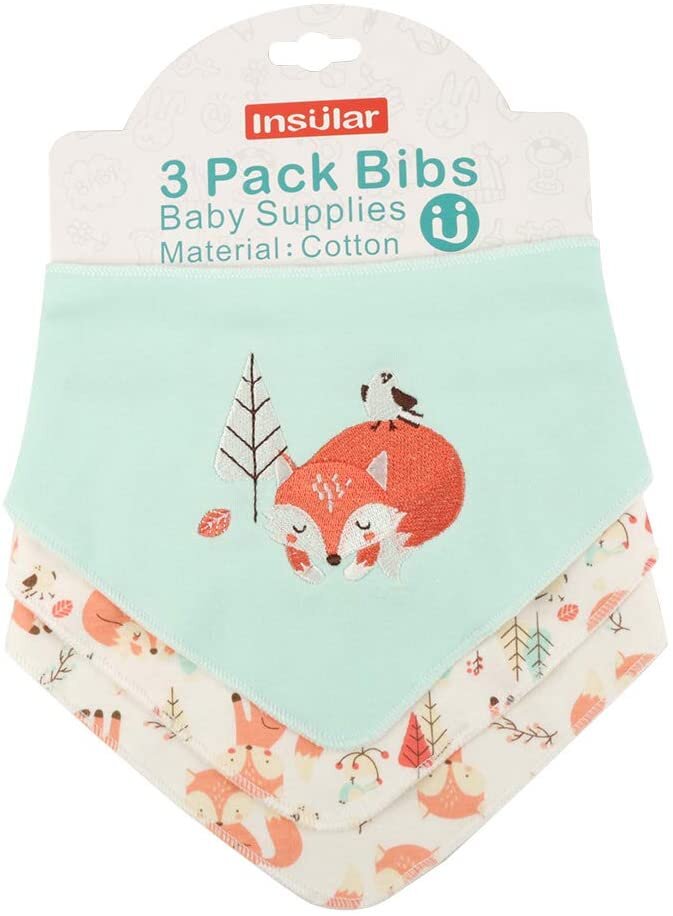 3pc Set Bavoirs Bebe Bandana Bavoir Coton Doux Triangle Confortablebavett Kadolog