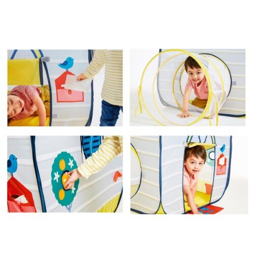 Cabane pop-up avec tunnel Trotibul création Oxybul pour enfant de 1 an ...