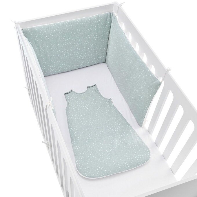 Tour De Lit Imprime Reversible Ecru Vert La Redoute Collections La Red Kadolog