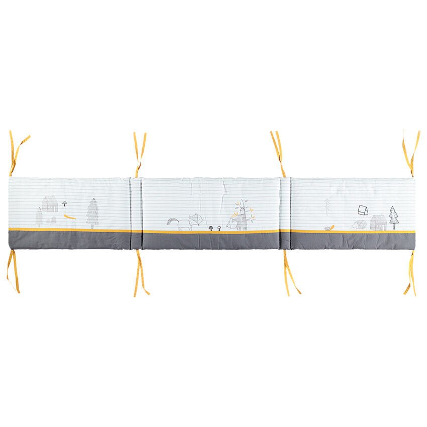 Tour De Lit En Popeline De Coton Motif Animaux De La Foret Orchestra Be Kadolog