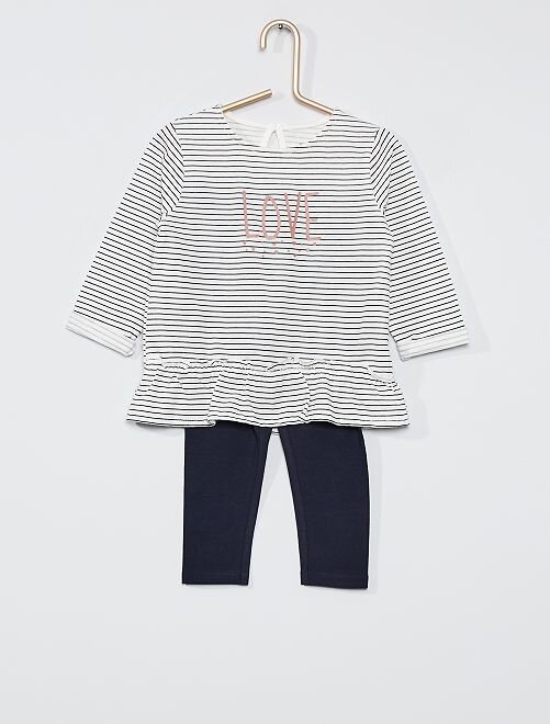 Ensemble Eco Concu Bebe Fille Blanc Orange Kiabi 7 00 Kadolog