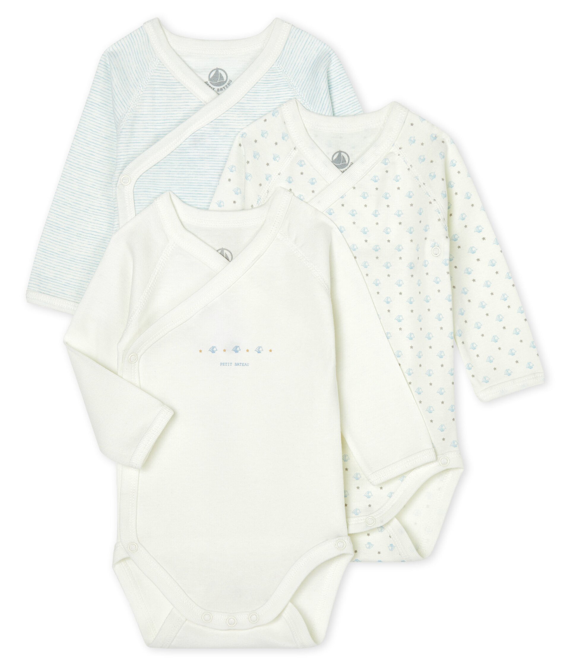 Reservez Le Cadeau Trio De Bodies Naissance Manches Longues Bebe Petit Bateau Kadolog