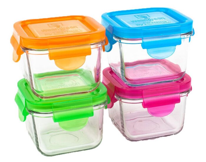 4 Pots De Conservation Repas Bebe En Verre 210 Ml Weangreen Kadolog