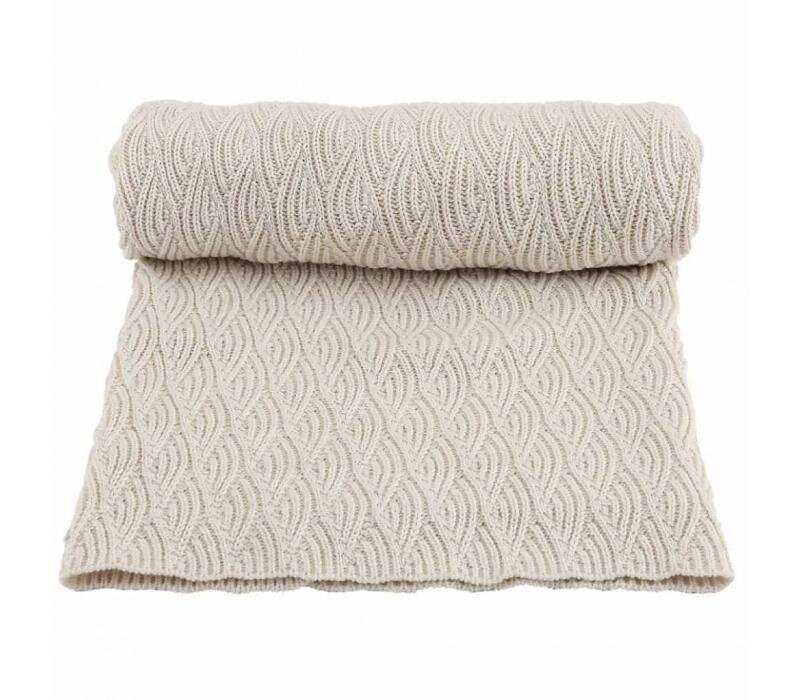 konges sløjd deken new stitch off white - mevrouw aardbei - kadolog