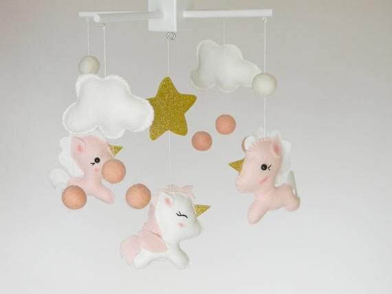 Licorne Rose Mobile Bebe Berceau Kadolog Licorne Rose Mobile Bebe Berceau Kadolog