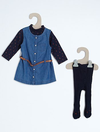 Ensemble Robe Sous Pull Collants Bebe Fille Kiabi Kadolog