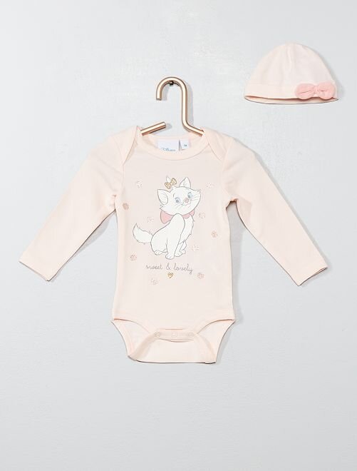 Ensemble Body Et Bonnet Marie De Disney Bebe Fille Rose Kiabi Kadolog