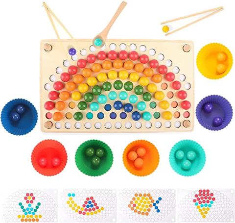 MARAYAN Jeux Montessori 2 3 4 5 Ans-motricité Fine-Jouet en Bois-Puzzle  Enfant bébé -Jouets d