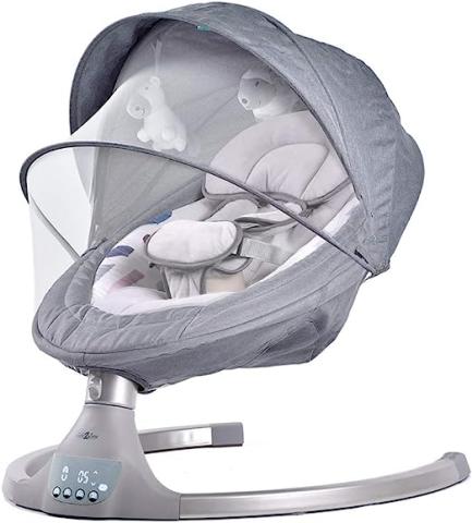 Balancelle bébé/transat électrique bebe ALPHA (gris) : .com.be: Bébé  et Puériculture