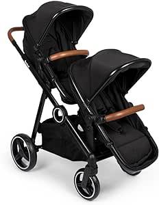 Baninni Poussette Double Duett Luiz Assises convertible en nacelle Usage simple ou double De la naissaince jusqu a 36kg Sieges reversible noir Amazon Bebe et Puericulture Kadolog