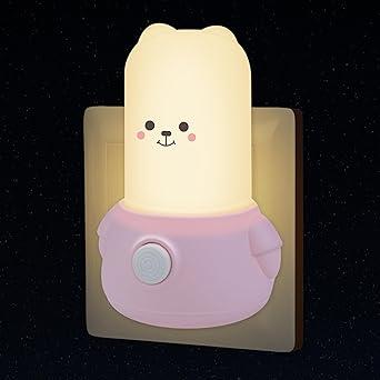Veilleuse Enfant Prise Electrique avec Interrupteur Lamp de Nuit BeBe Nomade pour Maternite LED Lumiere Murale pour Escalier Lampe Chevet Ours Pepiniere Nouveau ne Cadeau naissance Fille Amazon .be...