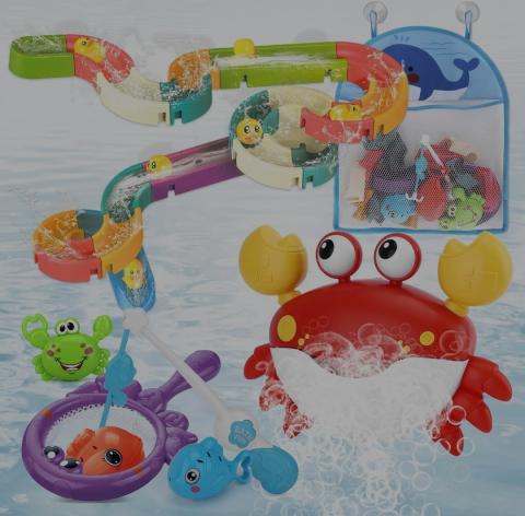 Jouet Bain Bébé Jeu de Bain Crabe Jouet avec Musique,Piste avec Tob