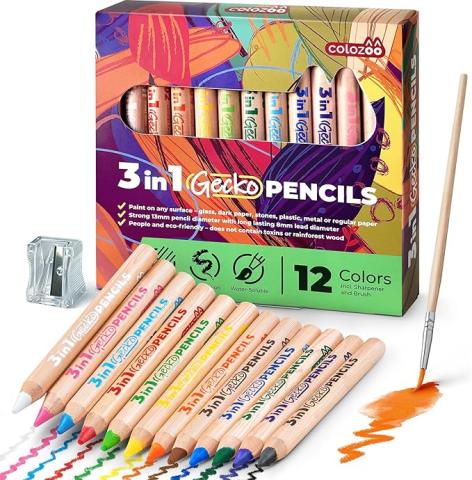 Crayons de couleur - 18 pièces - Crayons de couleur pour enfants : du