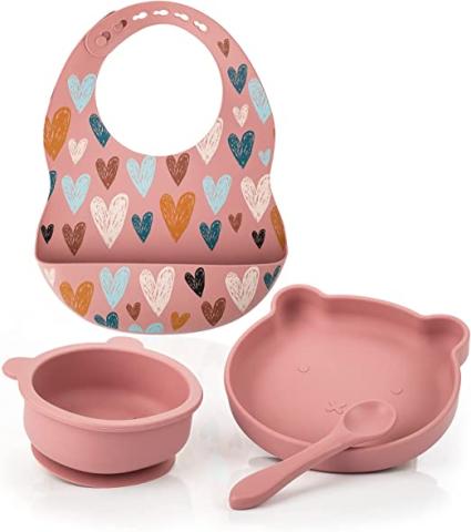 HappyDoo - Coffret Repas Bebe - Assiette Ventouse pour Bébé Bol Ventous