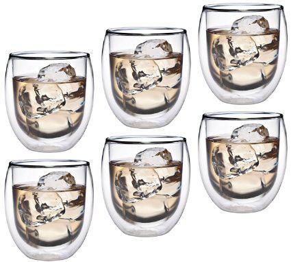 Action: 6 x 320 ml double paroi en verre thermique Effet de suspension,  verre à thé - café Verre pour cappuccino, Café au lait, - Cdiscount Maison