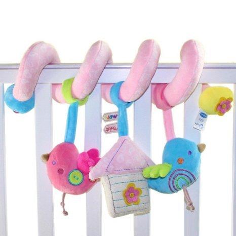 Jouet Éveil Bébé 0-12 Mois Jenilily | Spirale Activités Poussette | 6 Jouets Sensoriels | Cadeau Nourrisson