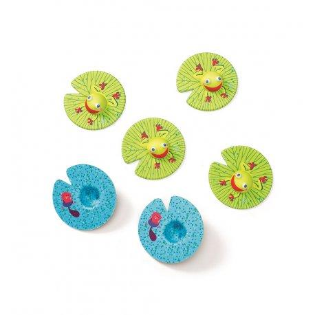Ludi - Bath Memory - 2 in 1 - Set of Animal Pairs and Puzzle - From 18 Months - 24 Pieces Waterproof Foam - Storage Jar Included - Marine Theme
