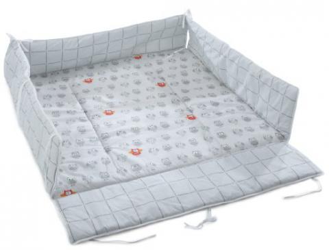 Geuther Tour de parc avec tapis Chouette Grise pour parc Belami 102 x 102//Lucilee 94,5 x 102//Euro-Parc 102 x 102//Merlin 99 x 102