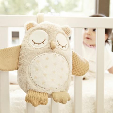 Veilleuse doudou chouette Nighty Night Owl dormeuse berceuse Cloud B pour  enfant dès la naissance - Oxybul éveil et jeux