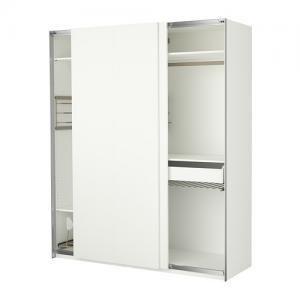 Garde robe Pax portes coulissantes blanche ikea Kadolog